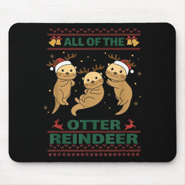 All Of The Otter Reindeer Sweet Christmas Otters  Musmatta (Framsidan)