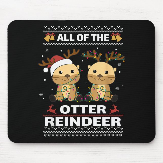 All Of The Otter Reindeer Sweet Christmas Otters  Musmatta (Framsidan)
