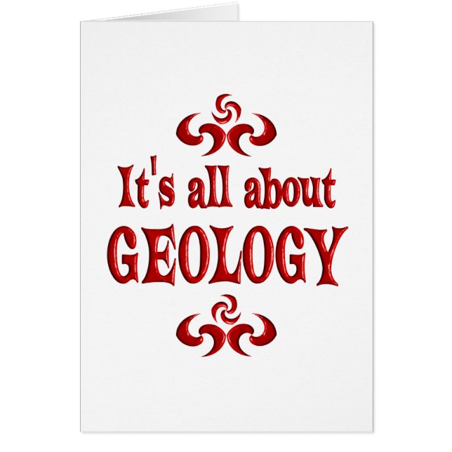 ALL OM GEOLOGI HÄLSNINGSKORT (Framsidan)