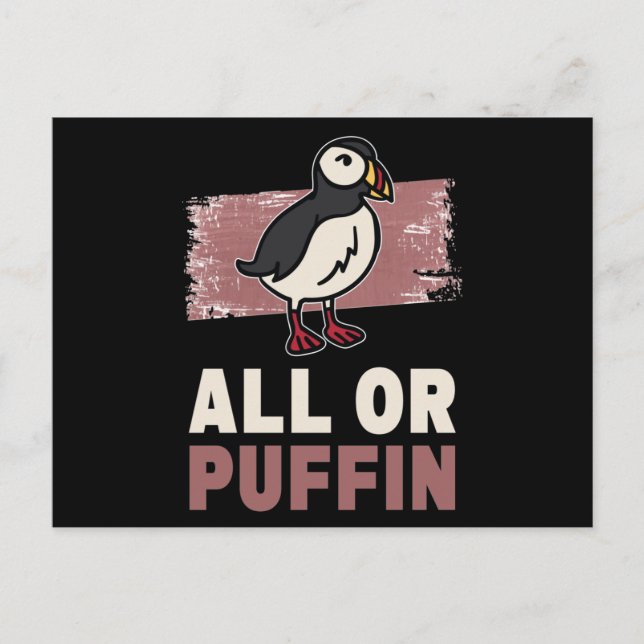 All Or Puffin Puffin Vykort (Framsida)