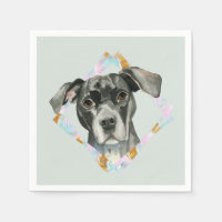 "All Öron" Pit Bull Dog Watercolor Painting