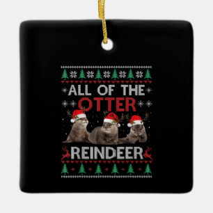 All Otter Reindeer God Jul Sweater Julgransprydnad Keramik