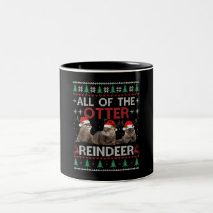 All Otter Reindeer God Jul Sweater Två-Tonad Mugg