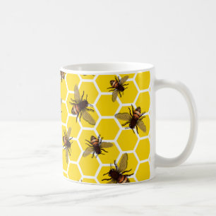All över bin på honungskakakoppmuggen kaffemugg