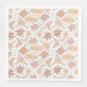 All over Blommigt-design Pappersservett