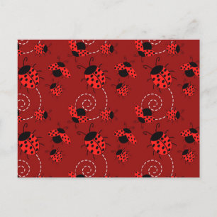 All Over Ladybug Design Vykort