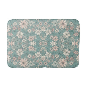 All over Light Blommigt Design Badrumsmatta