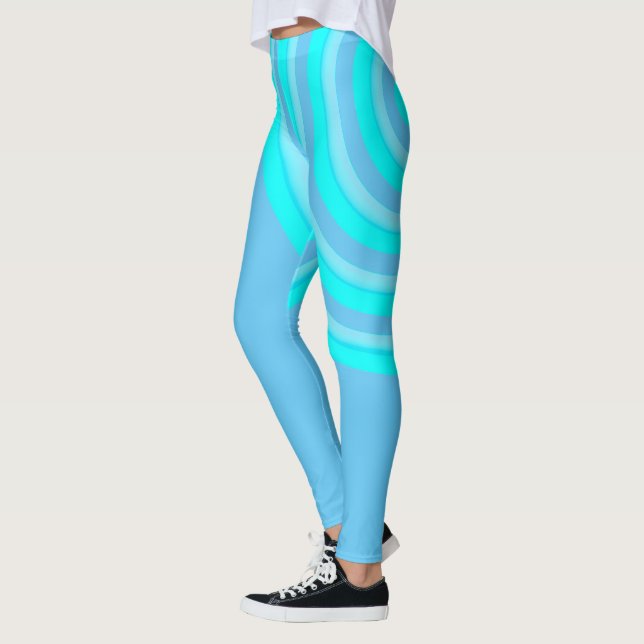 All over Print Leggings med cirkulär design (Vänster)