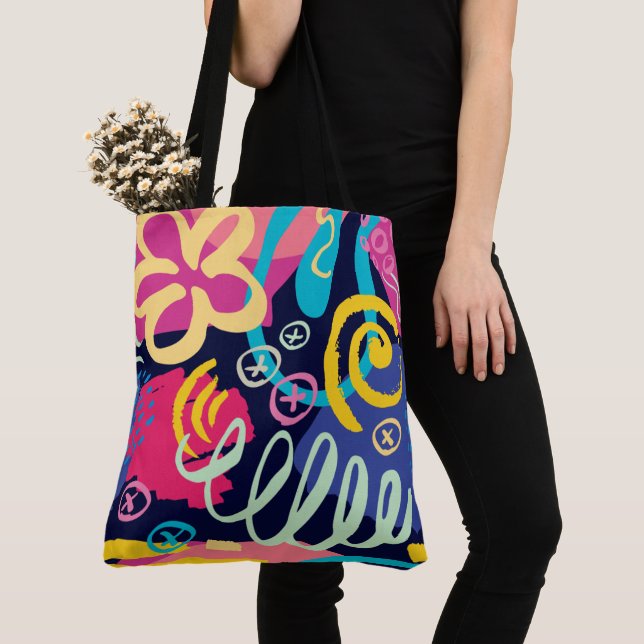 All-Over-Print ToteBag, Stor Tygkasse (Närbild)