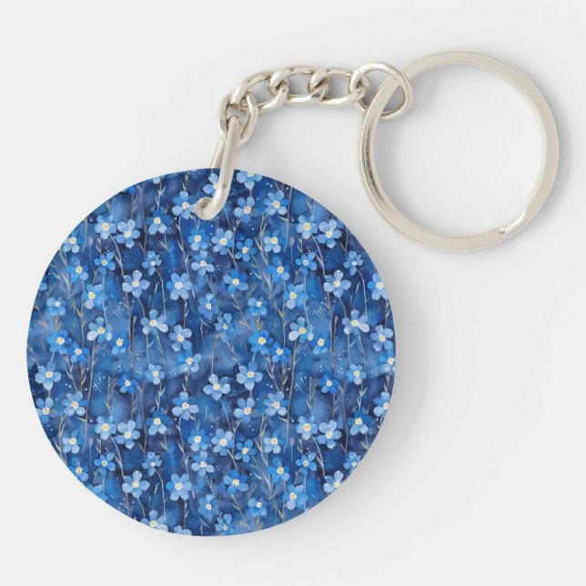 All Over Shades of Blue Floral Two-sided (Baksidan)