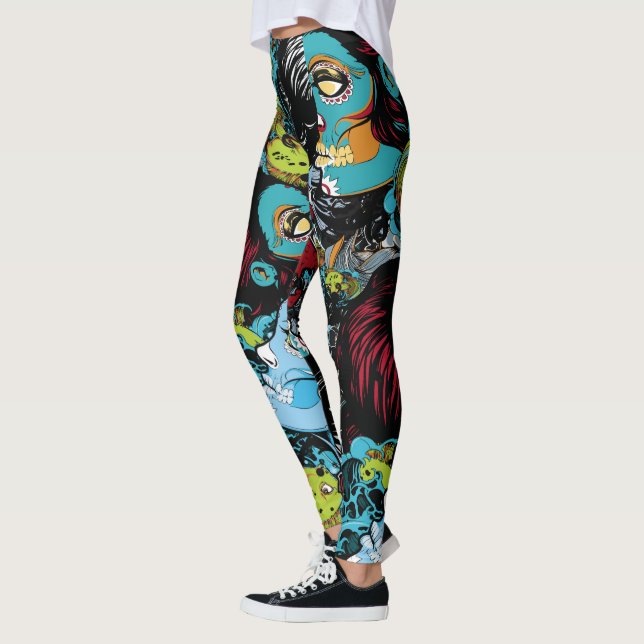 All över zombiedamasker leggings (Vänster)