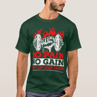 All Pain No Gains Gym Weightlift Bodybuilding F T Shirt