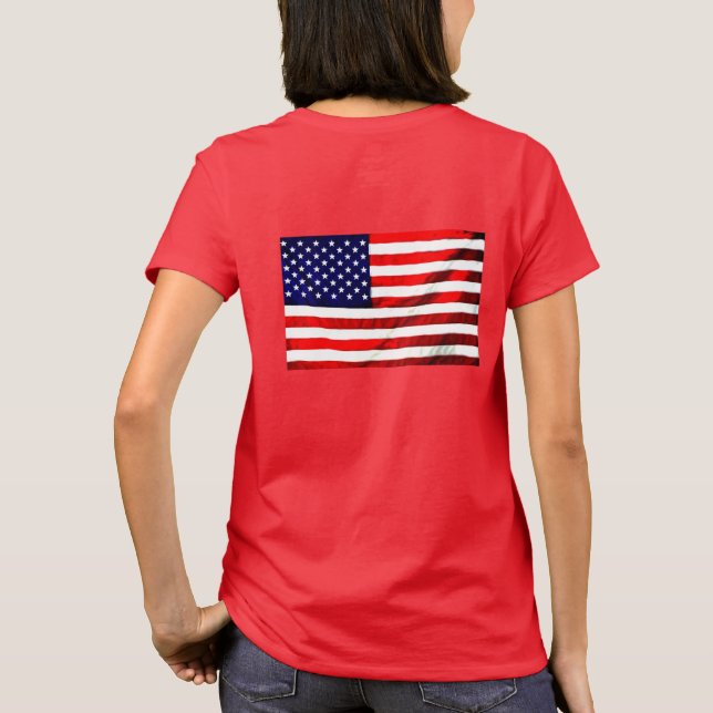 All patriotisk örn och U.S.-flagga Tee Shirt (Baksida)