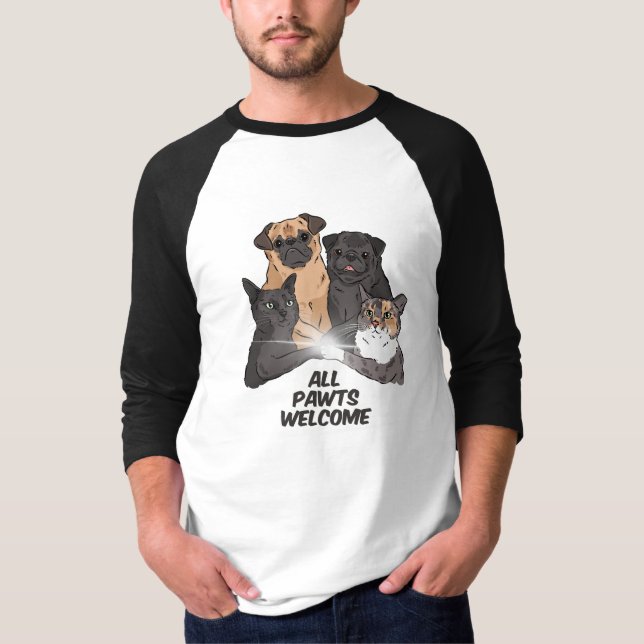 All Pawts Välkommen Raglan Shirt T (Framsida)