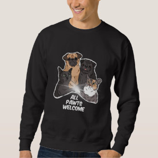all pawts välkommen sweatshirt ingen logotyp