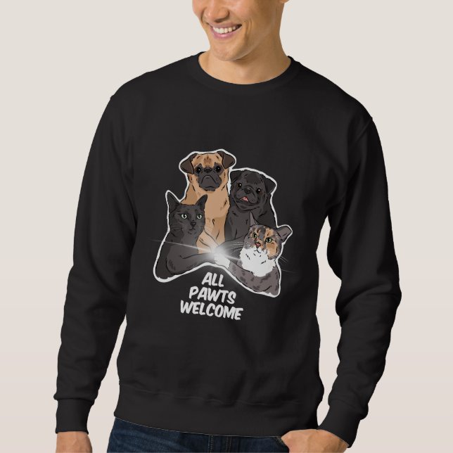 all pawts välkommen sweatshirt ingen logotyp (Framsida)