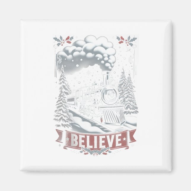All Polar ombord Express-jul North Pole Julafton Magnet (Framsidan)