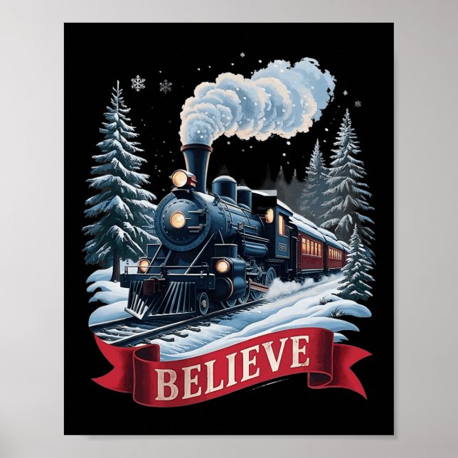 All Polar ombord Express-jul North Pole Julafton Poster (Framsidan)