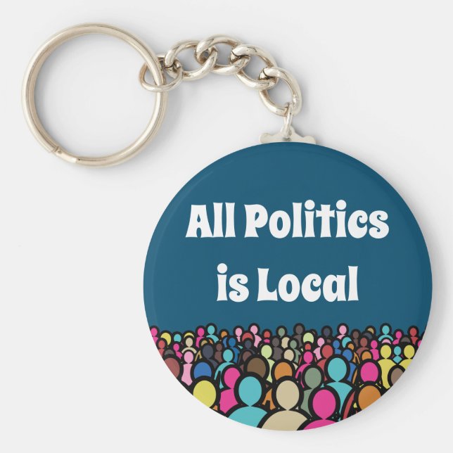 All Politik är Local 2024 Nyckelring (Framsidan)