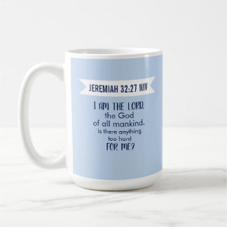 All Powerful God Bible Verse Pastel Blue Faith Kaffemugg