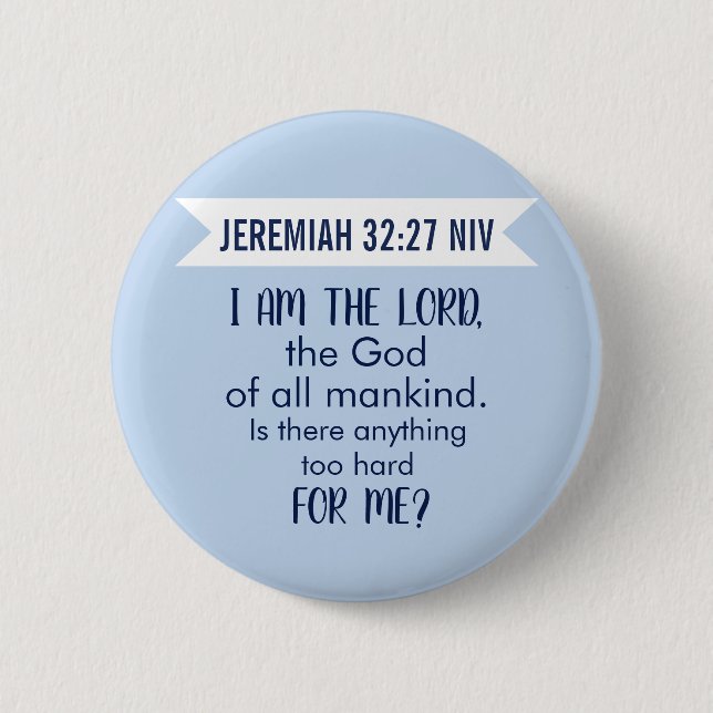 All Powerful God Bible Verse Pastel Blue Faith Knapp (Framsida)