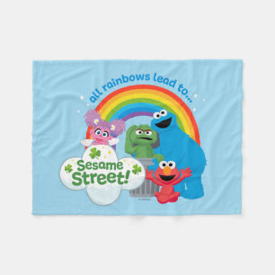 All Rainbows Lead till Sesame Street Fleecefilt
