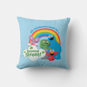 All Rainbows Lead till Sesame Street Kudde
