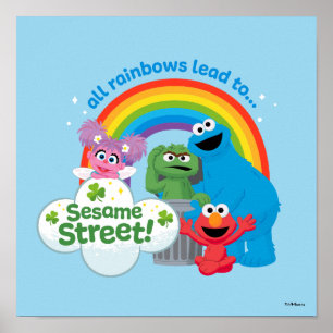 All Rainbows Lead till Sesame Street Poster