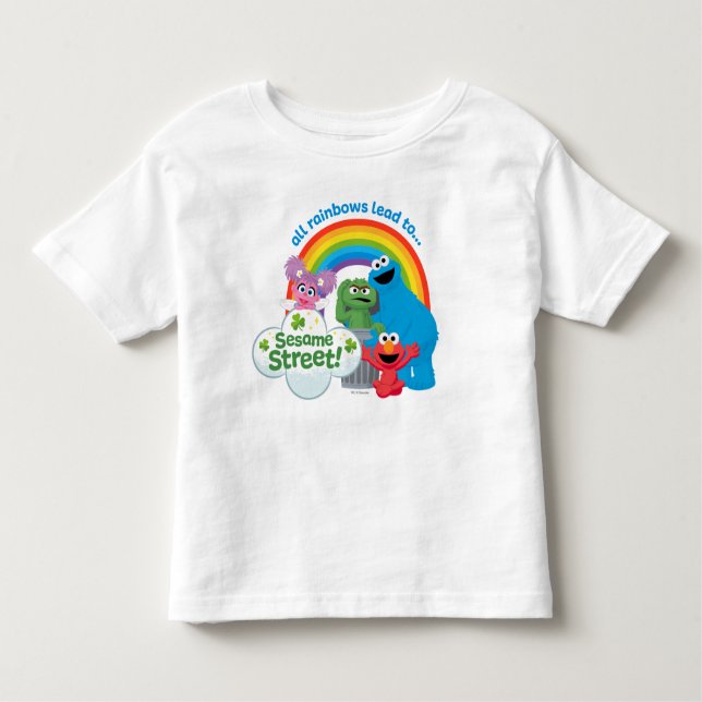 All Rainbows Lead till Sesame Street T Shirt (Framsida)