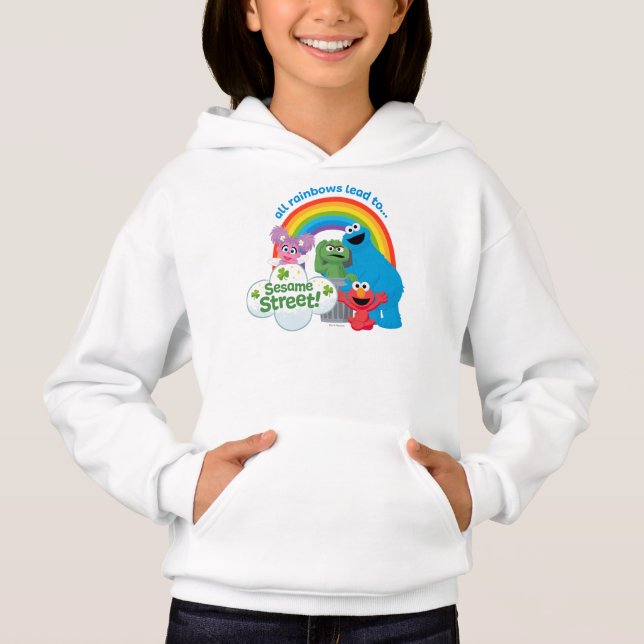 All Rainbows Lead till Sesame Street T Shirt (Framsida)