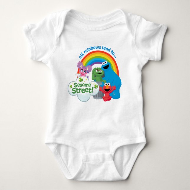 All Rainbows Lead till Sesame Street T Shirt (Framsida)