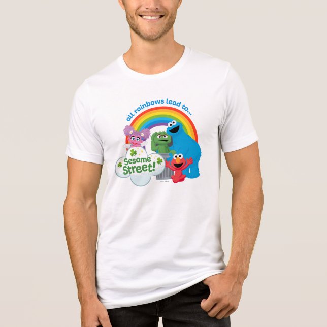 All Rainbows Lead till Sesame Street T Shirt (Framsida)