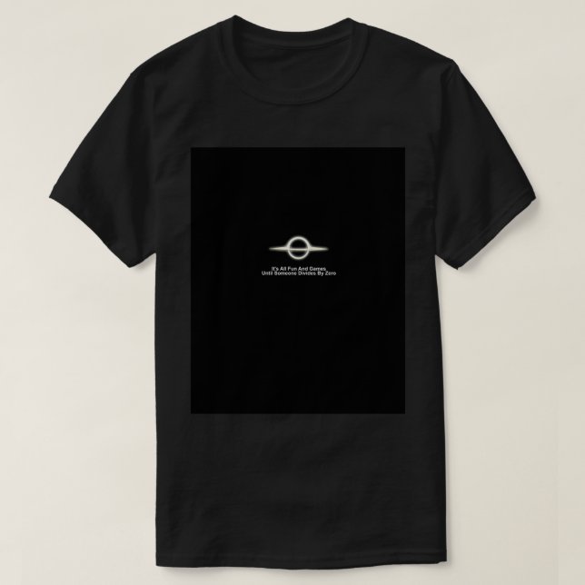 All roligt och spel delas upp med noll matematik s t shirt (Design framsida)