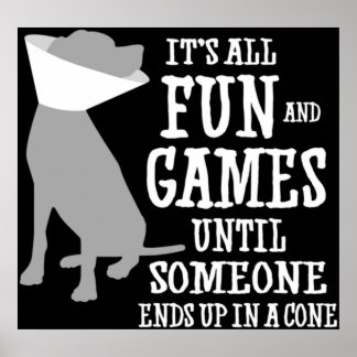 All roligt och spel tills någon hamnar i en poster