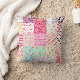 All Rosa Flamingo CvärmeQuilt Mönster 2025 Kudde