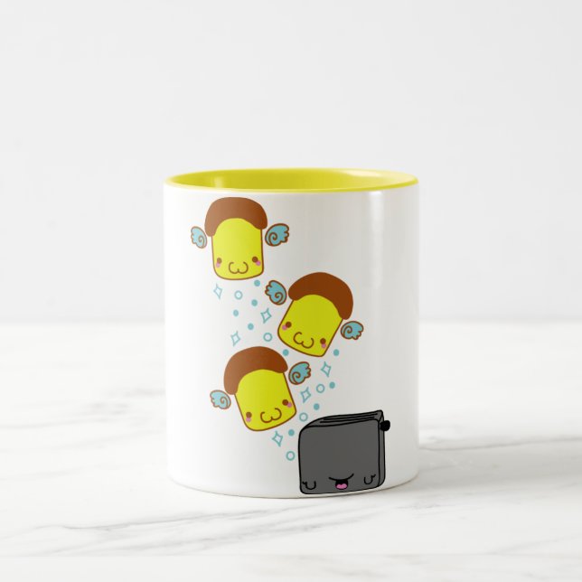 All rostat bröd går till himmelmuggen Två-Tonad mugg (Center)