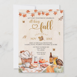 All Sak Fall Harvest Party Festival Pumpkin Inbjudningar