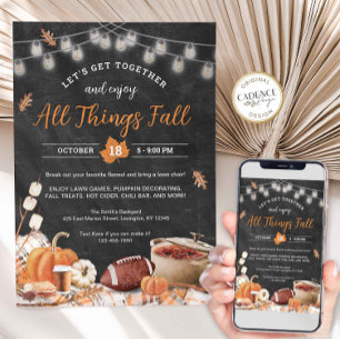 All Sak-inbjudan till Fall Party Inbjudningar