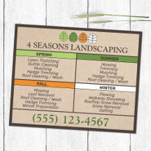 All Season Gräsmatta Care Landscaping Flyer