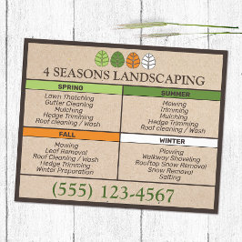 All Season Gräsmatta Care Landscaping Flyer