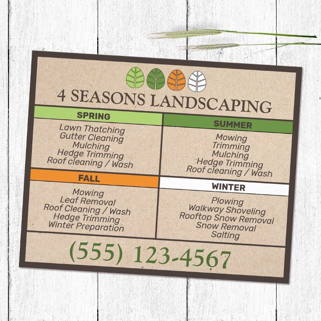 All Season Gräsmatta Care Landscaping Flyer (Skapare uppladdad)