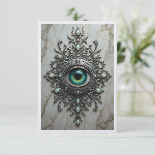 All Seeing Eye Brooch Card Tack Kort (Stående Fram)