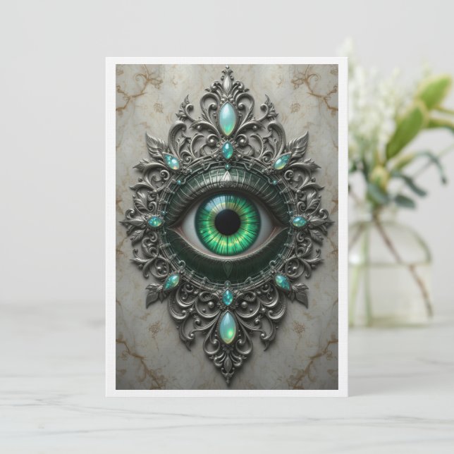 All Seeing Eye Brooch Card Tack Kort (Stående Fram)