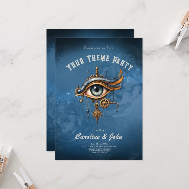 All-Seeing Öga i universum Inbjudningar (Fram/Back In Situ)