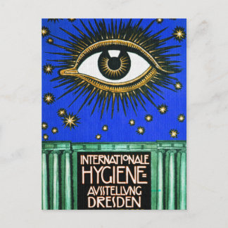 All-Seeing Vintage Art i Öga Vykort