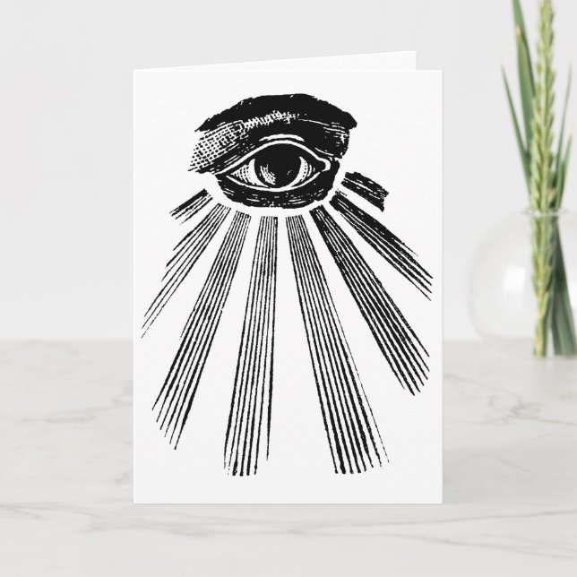 All seende Illuminati för ögat ny värld beställer Kort (Framsida)