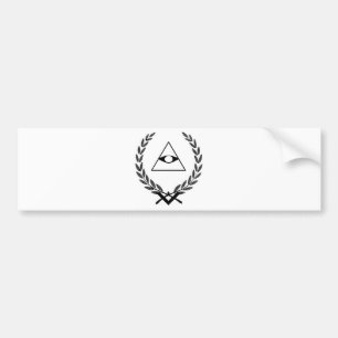 All seende ögavapensköldsymbolism F&AM Bildekal