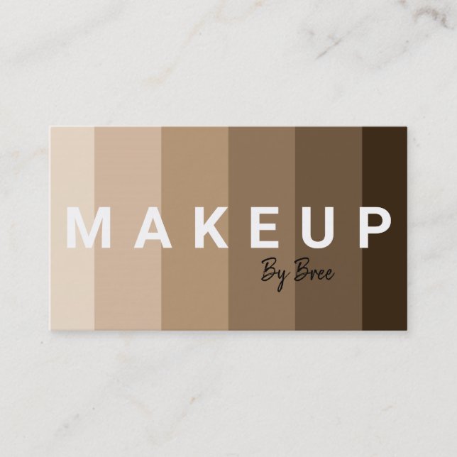 All Shades Foundation Skin Make Up Artist Visitkort (Framsida)