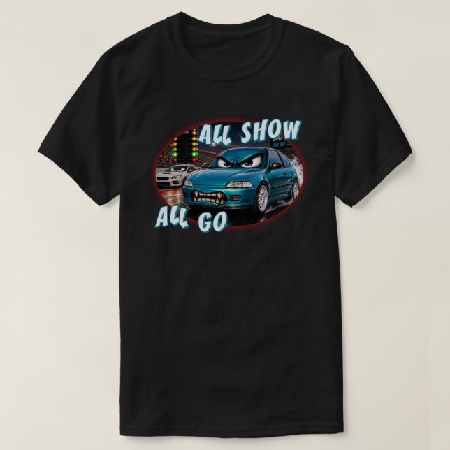 All Show All Go Rice Rocket T Shirt (Design framsida)