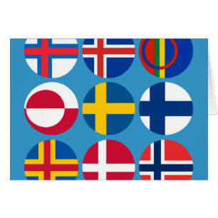 All skandinav sjunker kortet hälsningskort